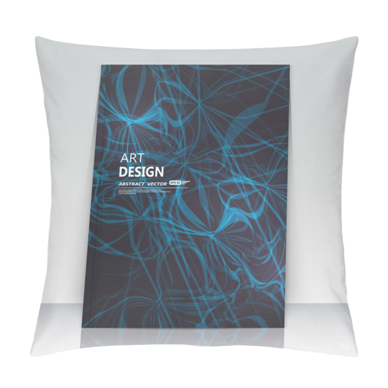 Personality  Abstract Composition. Patch Orange, Blue Line Font Texture. Bright Section Trademark Construction. Dark A4 Brochure Title Sheet. Creative Figure Logo Icon. Commercial Offer Banner Form. Ad Flyer Fiber Pillow Covers