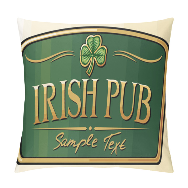 Personality  Irish Pub Label Design Pillow Covers