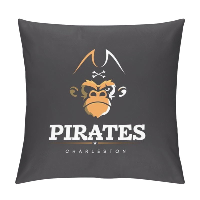 Personality  Modern Vector Professional Logo Emblem Pirates Monkey Pillow Covers