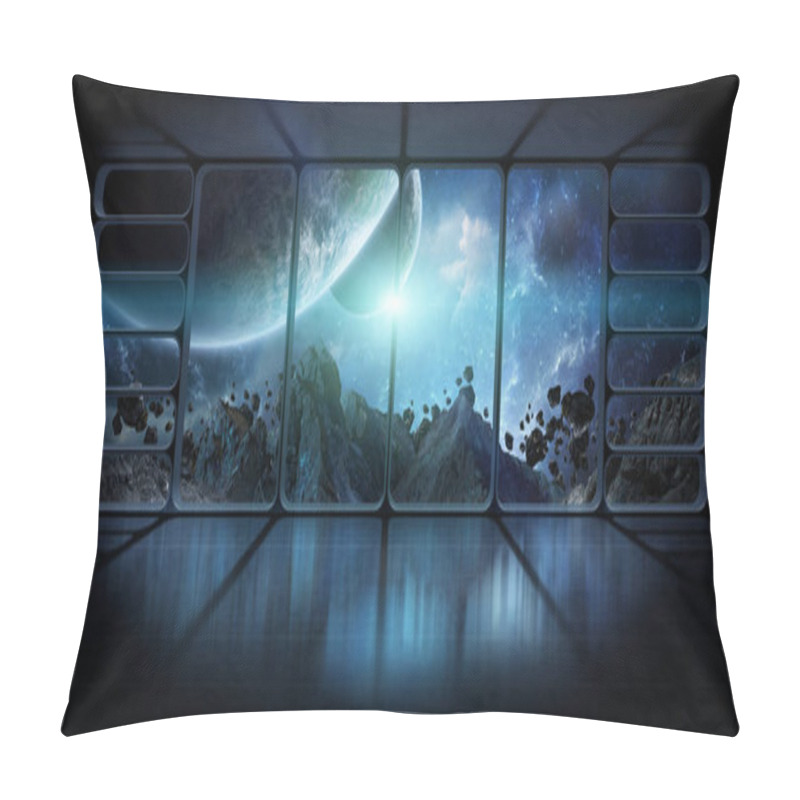 Personality  View Planets From A Huge Spaceship Window Elements Of This Image Furnished By NASA Pillow Covers