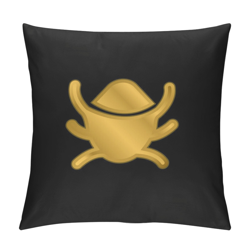 Personality  App Bug Gold Plated Metalic Icon Or Logo Vector Pillow Covers