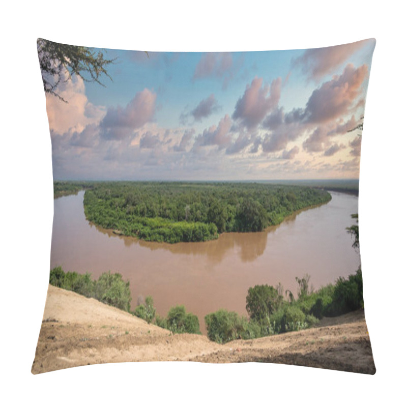 Personality  Omo River In Omo Valley, Ethiopia Pillow Covers