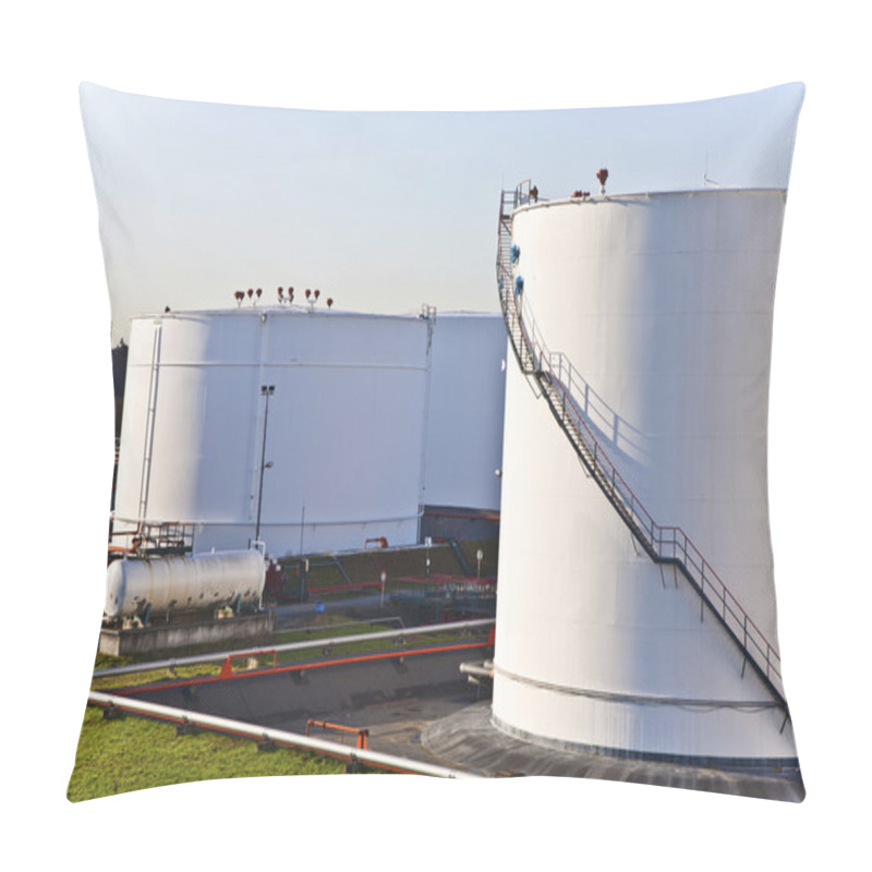 Personality  White Tanks In Tank Farm With Blue Sky Pillow Covers