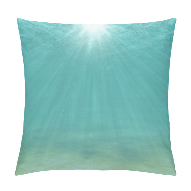 Personality  Underwater Scene With Sun Rays Pillow Covers