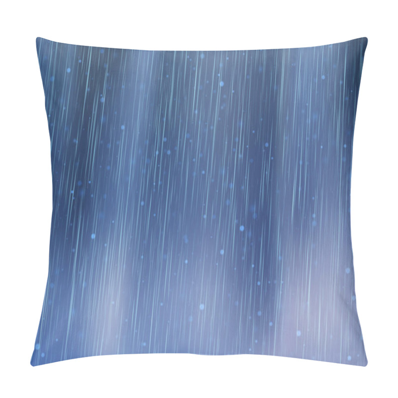 Personality  Rain Drops Background. Rainy Weather. Abstract Vector Illustration Pillow Covers