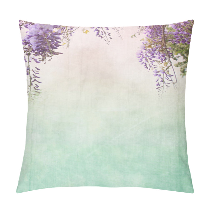 Personality  Grungy Background With Floral Border Pillow Covers