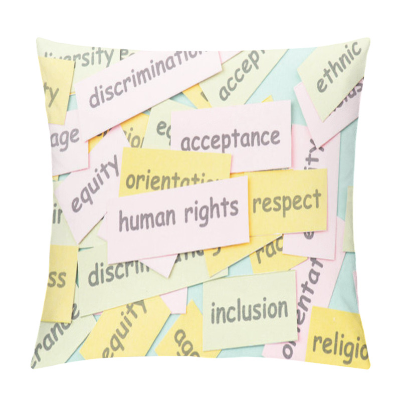 Personality  Human Rights, Equality, Diversity, Justice And Hope Concept, Respect Each Other, Tolerance And Human Relationship  Pillow Covers