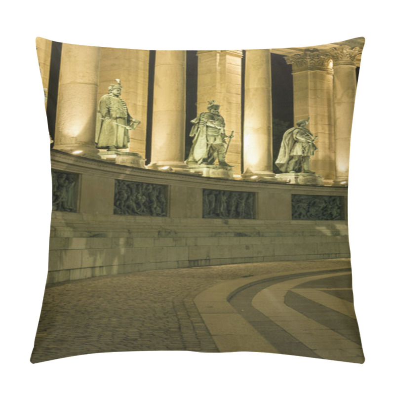 Personality  Heroes Square In Budapest By Night Pillow Covers