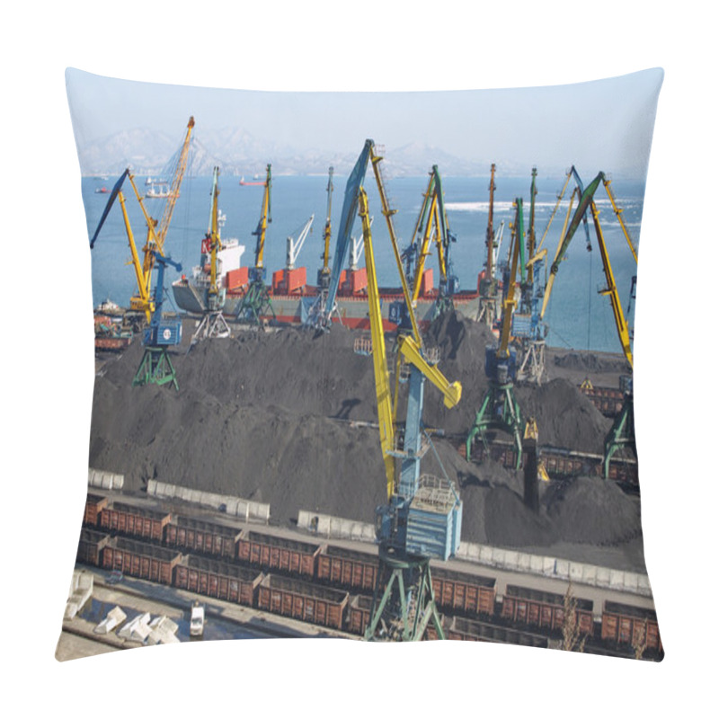 Personality  Coal Loading On A Vessel Pillow Covers