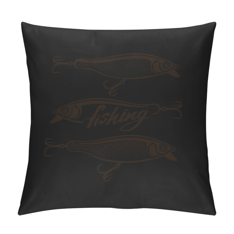 Personality  Image Baits Fishing On The White Background Pillow Covers