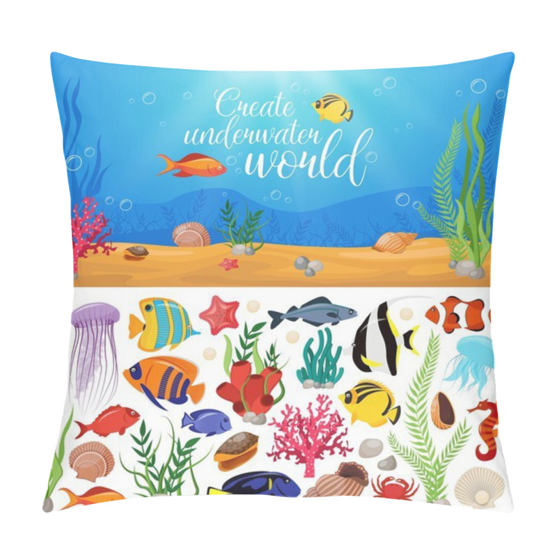 Personality  Sea Life Animals Plants Composition Pillow Covers