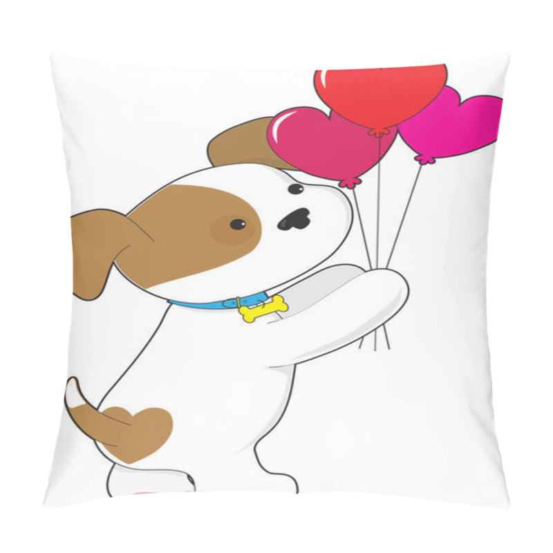 Personality  Cute Puppy Balloons Pillow Covers