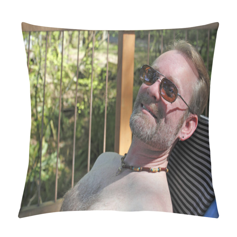 Personality  Man Smiling At Viewer Pillow Covers