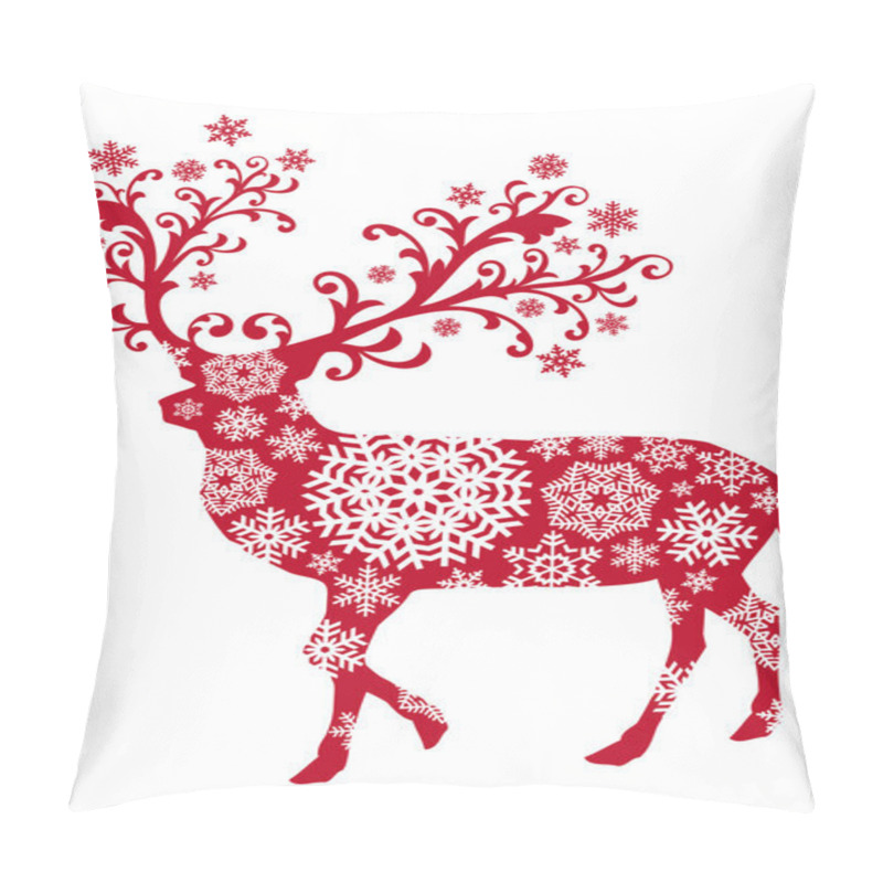 Personality  Christmas Deer, Vector Pillow Covers