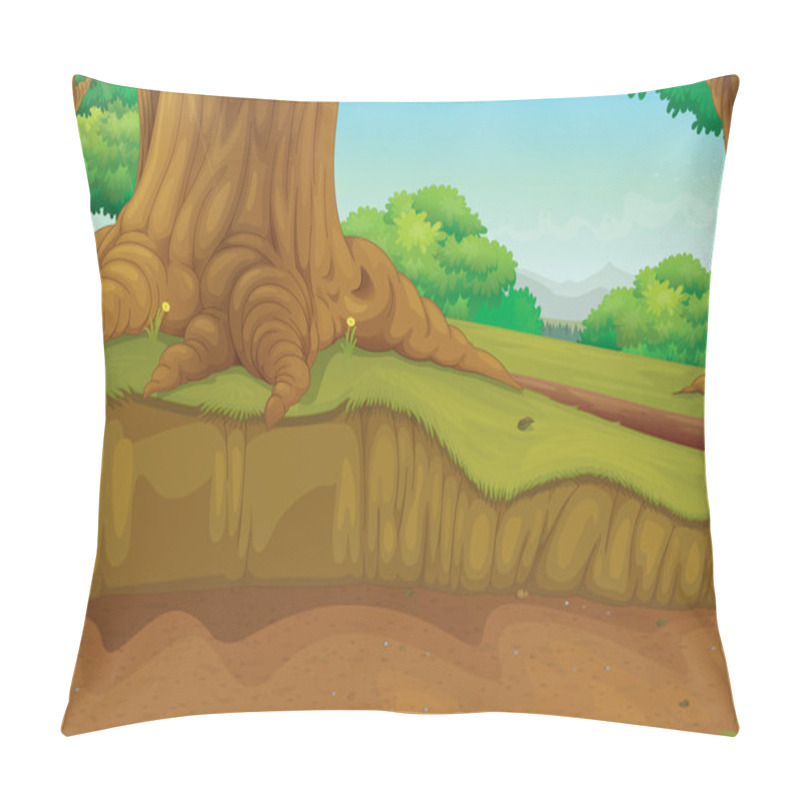 Personality  Tree Trunk Forest Scene Pillow Covers