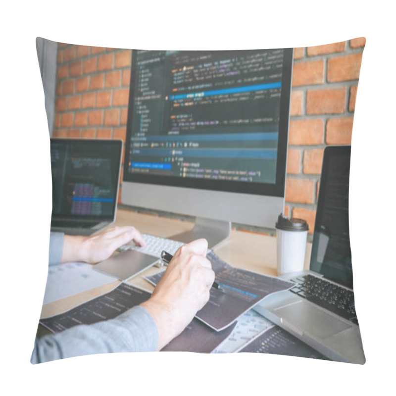 Personality  Professional Developer Programmer Working A Software Website Des Pillow Covers