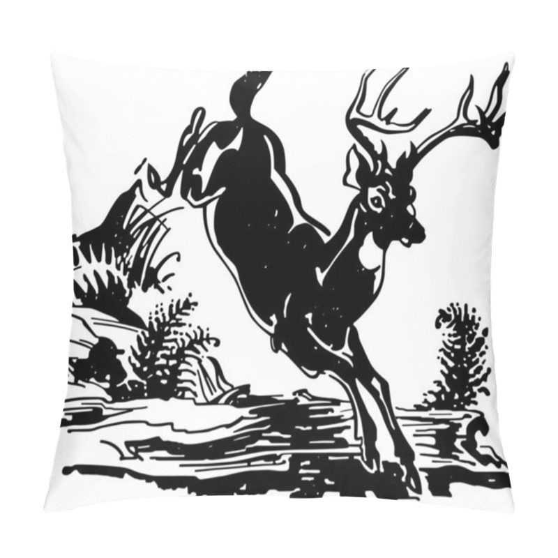 Personality  Leaping Deer Pillow Covers