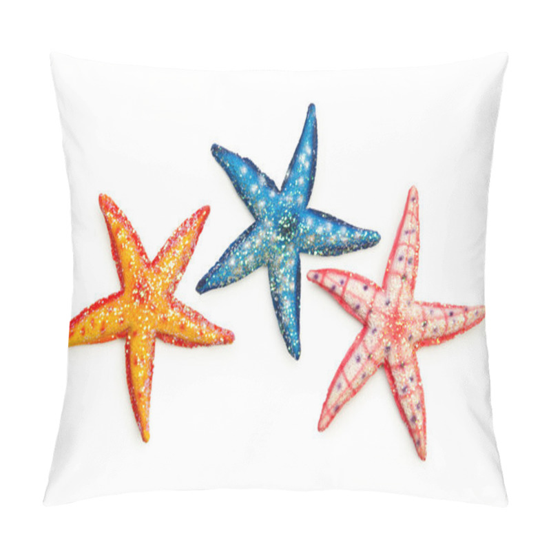 Personality  Sea Stars Isolated On The White Pillow Covers