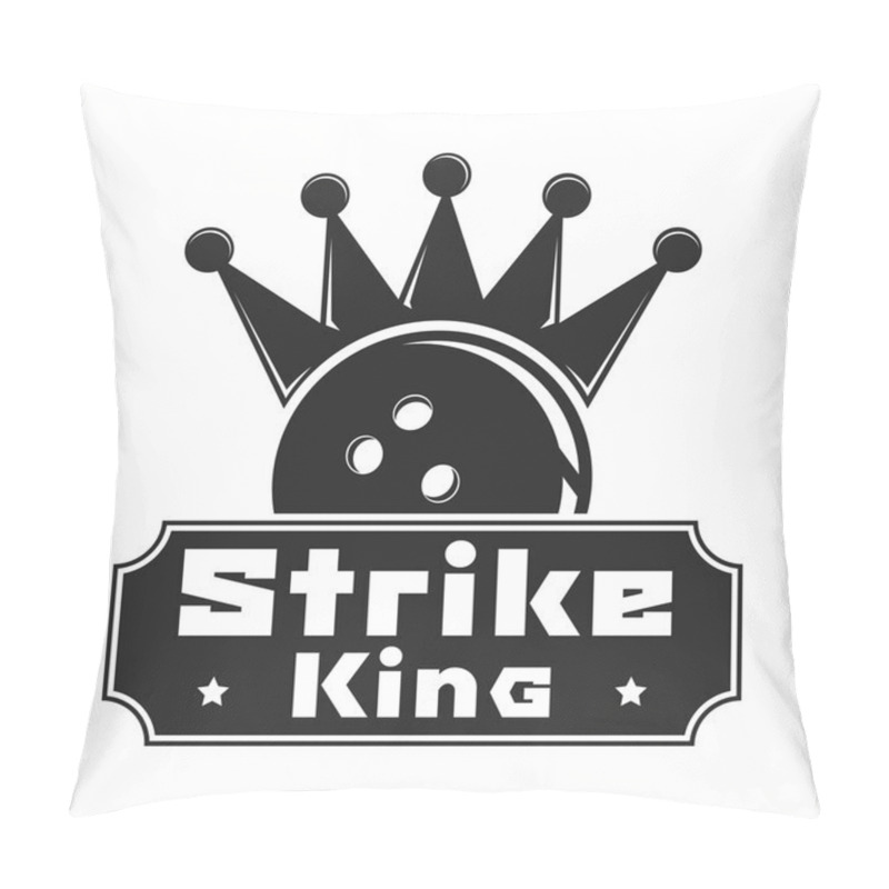 Personality  Vector Set Of Bowling Emblems. Pillow Covers