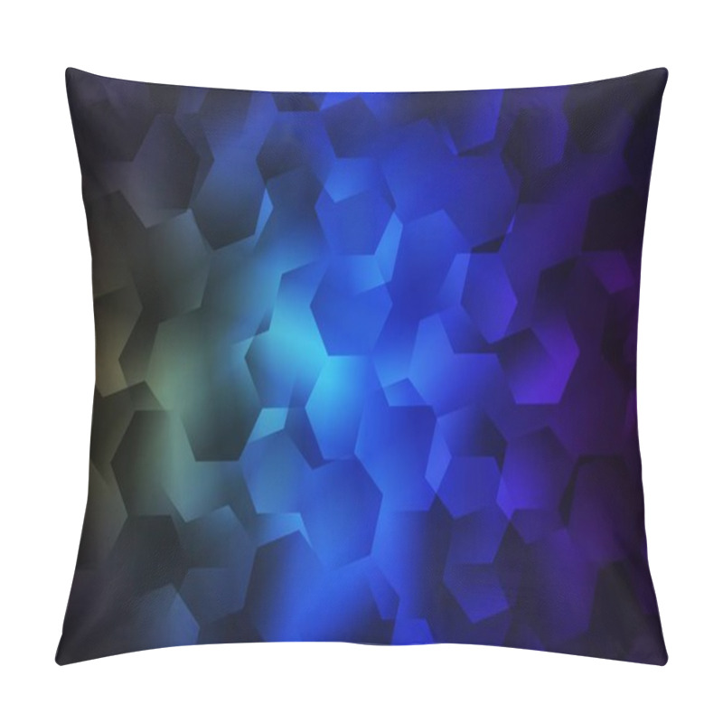 Personality  Dark Blue, Green Vector Gradient Triangles Texture. Geometric Illustration In Origami Style With Gradient.  Best Triangular Design For Your Business. Pillow Covers