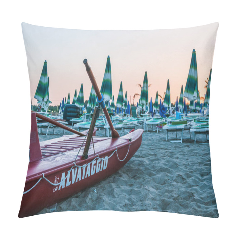 Personality  Lifeguard  Boat On The Beach Pillow Covers