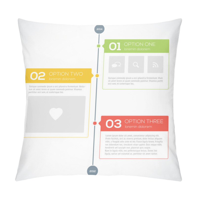 Personality  Modern Timeline Design Template Pillow Covers