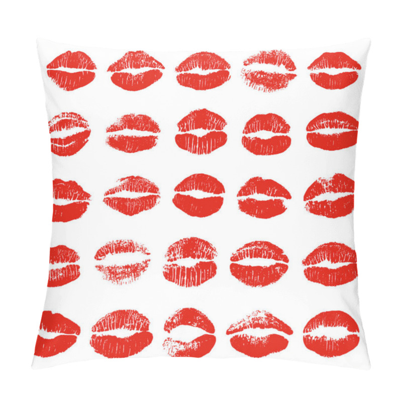 Personality  Set Of Lip Prints. Pillow Covers