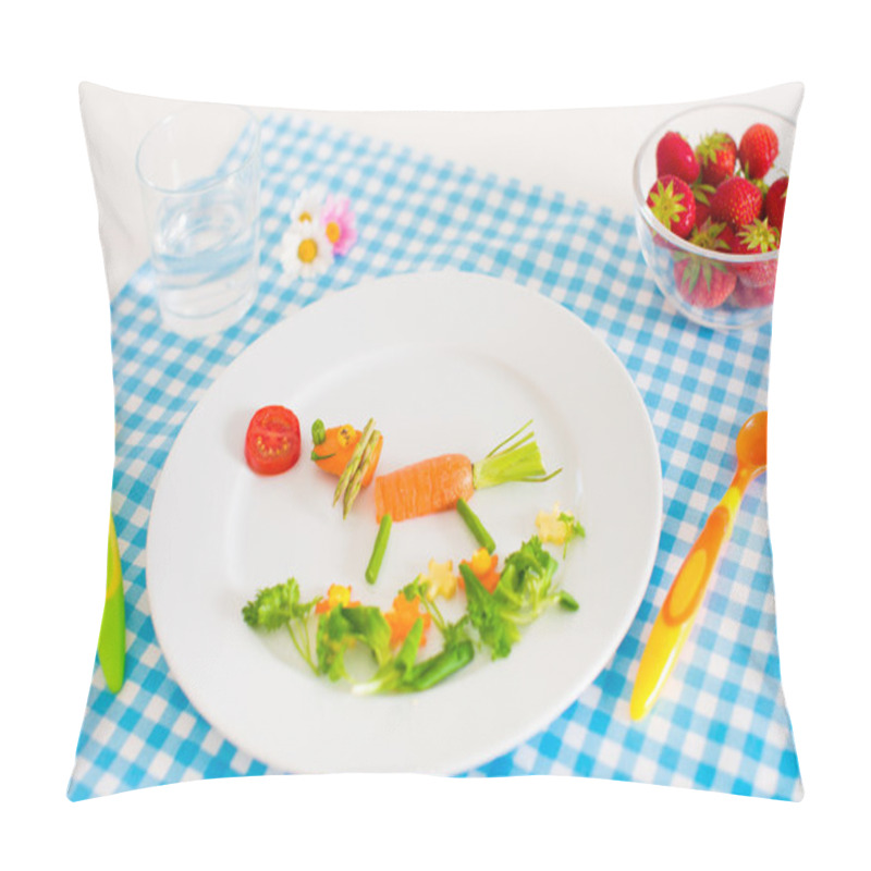 Personality  Healthy Lunch For Kids Pillow Covers