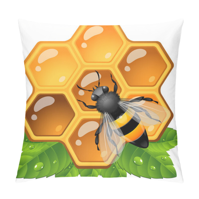 Personality  Bee On Honeycomb Pillow Covers