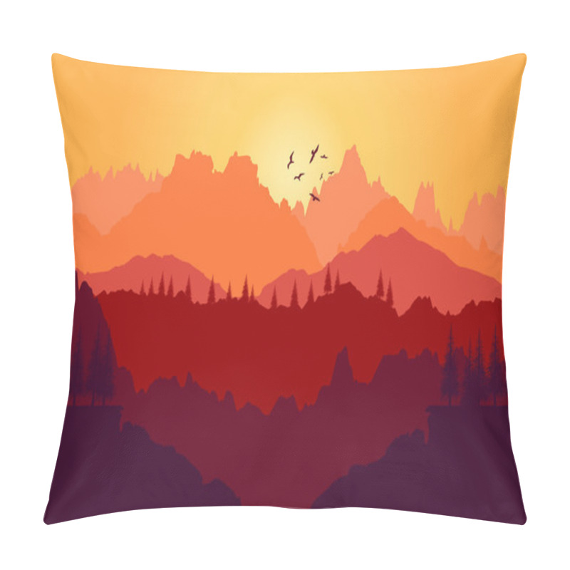 Personality  Blue Sunset Pillow Covers