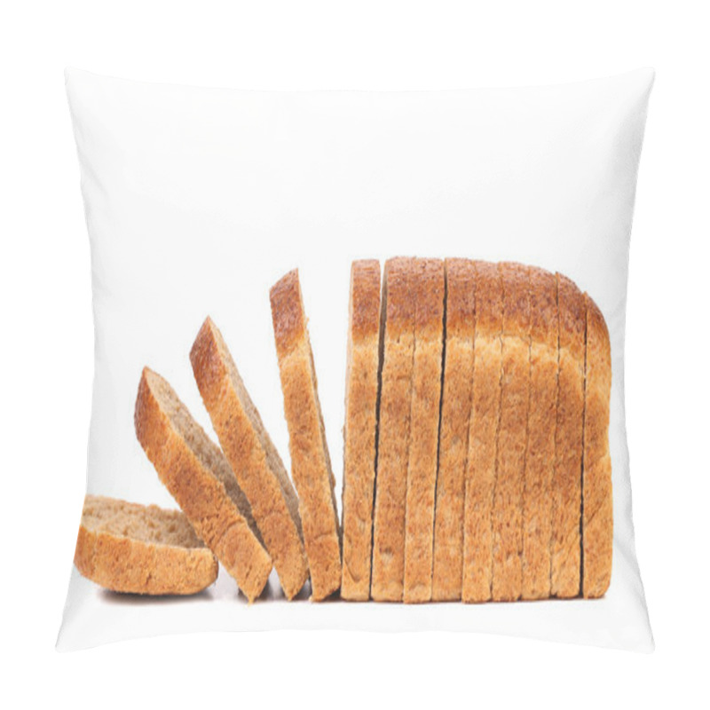 Personality  Sliced Bread Isolated On White Pillow Covers