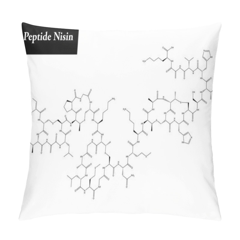 Personality  Molecular Structure Of Peptide Nisin Pillow Covers