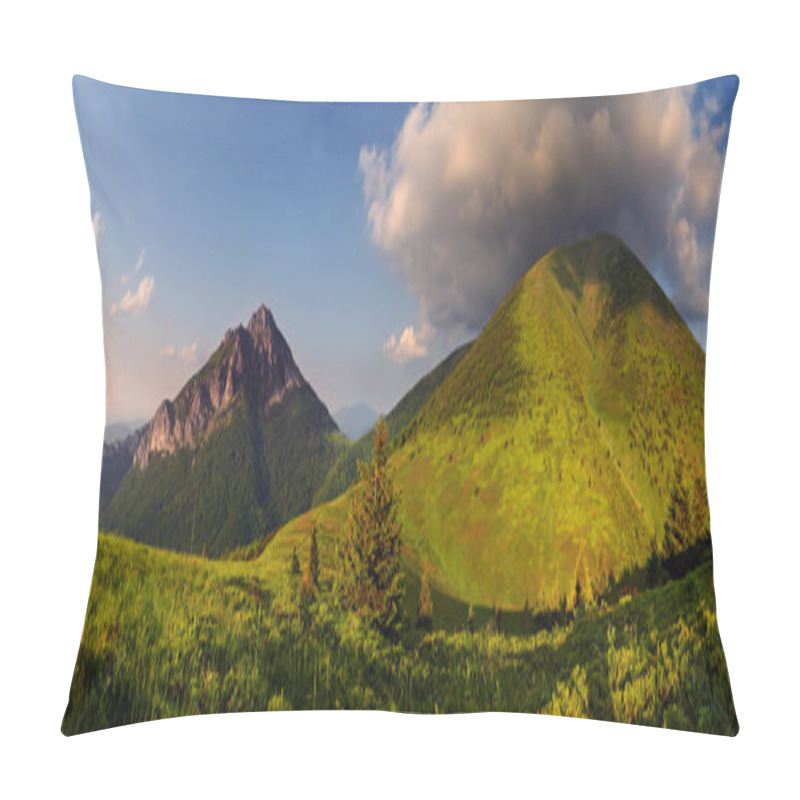 Personality  Rocky Peak At Sunset Pillow Covers