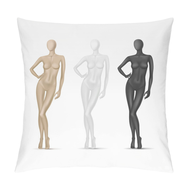 Personality  Vector Isolated Female Mannequin Pillow Covers