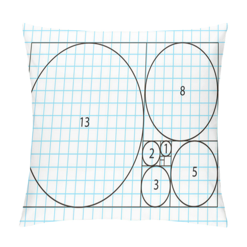 Personality  Golden ratio template vector, Divine Proportions, Golden Proportion. Universal meanings. pillow covers