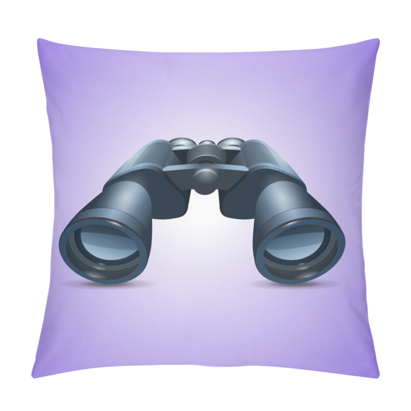 Personality  Binoculars Icon On Violet Background Pillow Covers