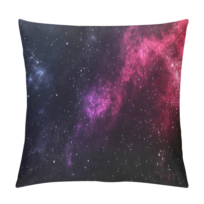 Personality  A Mesmerizing View Of Deep Space Showcasing Vibrant Pink And Purple Nebulae Amidst Countless Stars. Pillow Covers