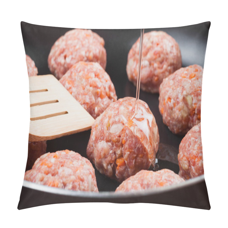 Personality  Meatball From Minced Meat Pillow Covers