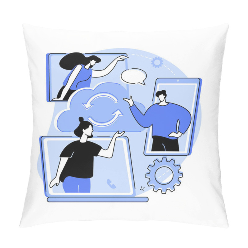 Personality  Unified Communication Abstract Concept Vector Illustration. Pillow Covers