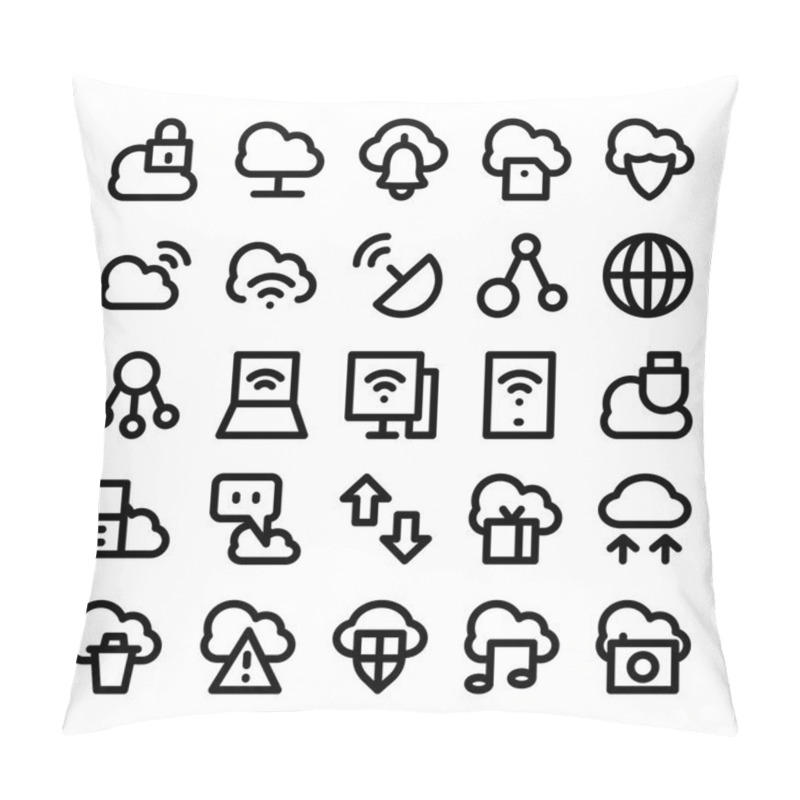 Personality  Cloud Computing Vector Icons 3. Pillow Covers