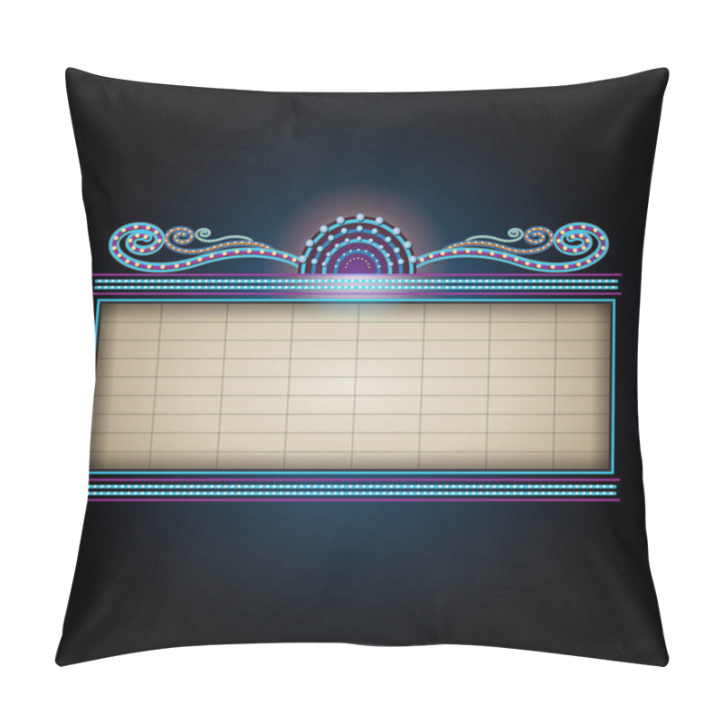 Personality  Theater Sign Billboard Frame Design Pillow Covers