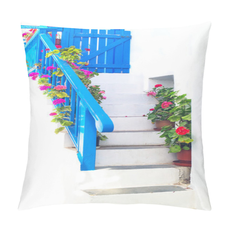 Personality  Traditional Greek House On Mykonos Island, Greece Pillow Covers