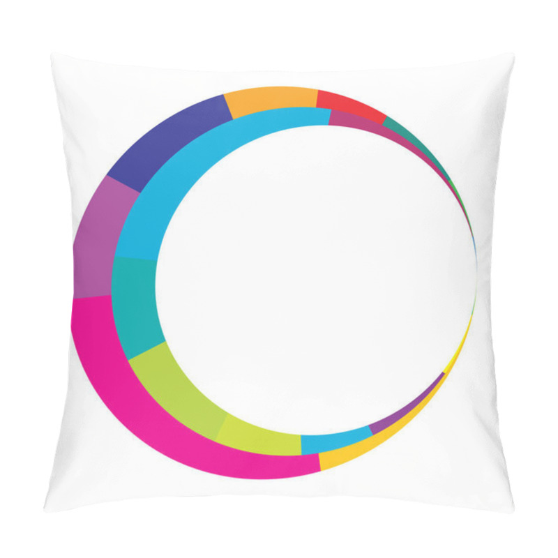 Personality  Abstract Circle Graphic. Geometric Circle, Ring Design Element. Circular, Concentric Angular Shape Icon, Symbol Pillow Covers