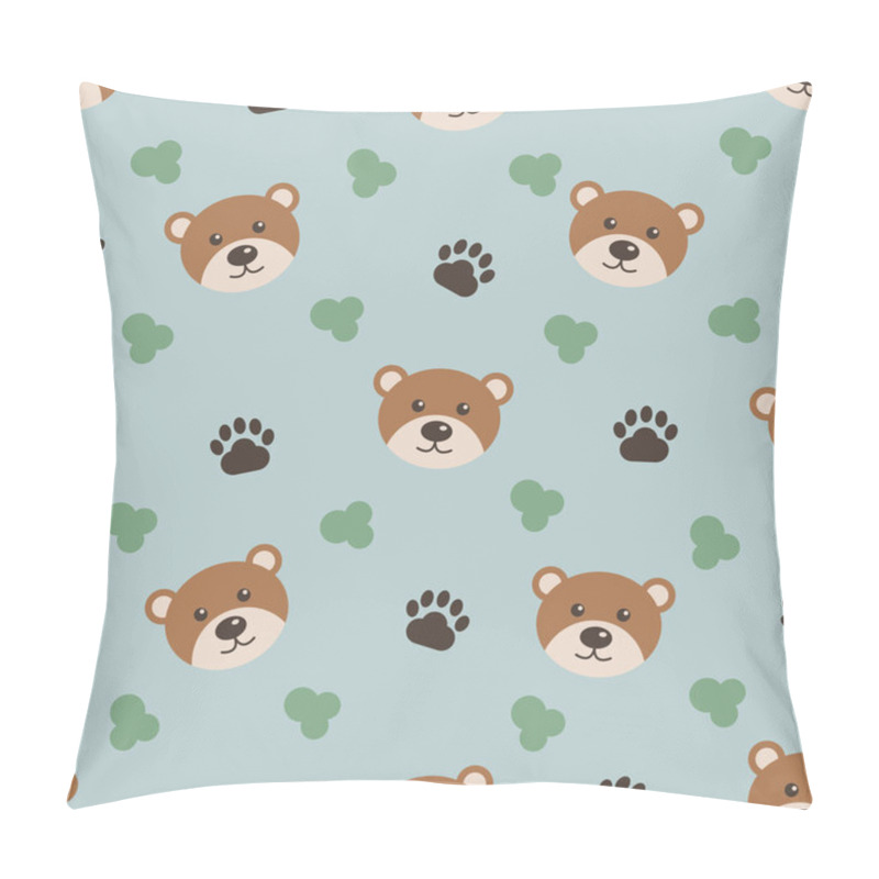 Personality  Cute Animals, Cartoon Bear, Seamless Pattern For Kids. Vector Background For Printing On Children Clothing. Pillow Covers