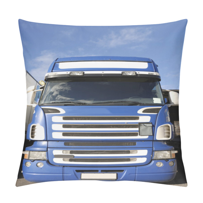 Personality  Truck Driving Head On Against Camera Pillow Covers