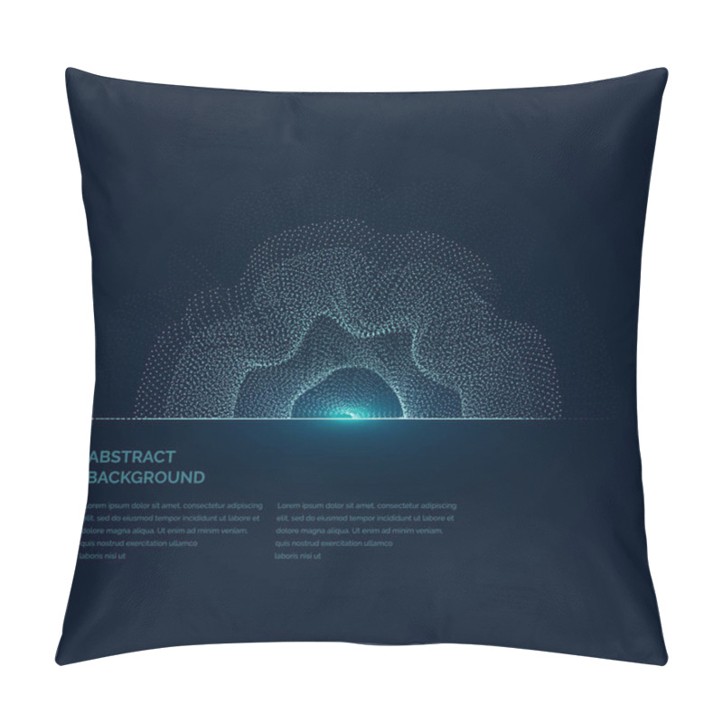 Personality  Modern Vector Illustration With A Deformed Circle Shape Of The Particles Pillow Covers