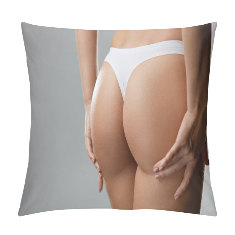 Personality  Closeup Beautiful Woman Body In Shape With Firm Butt In Bikini Pillow Covers