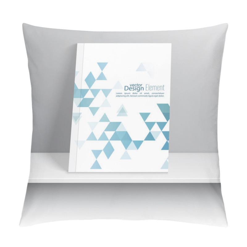 Personality  Magazine Cover With Pattern, Hipster Triangle. Pillow Covers