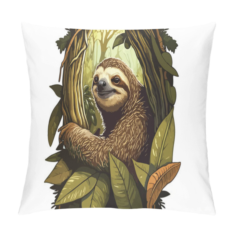 Personality  Sloth Game Character Style Vector Illustration Pillow Covers