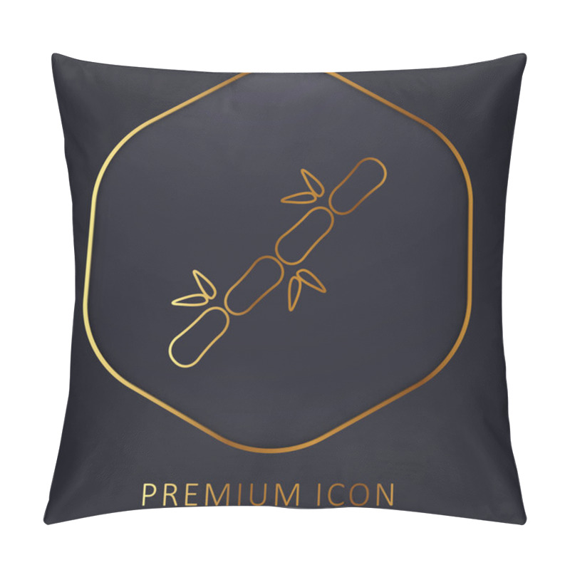 Personality  Bamboo Stick Golden Line Premium Logo Or Icon Pillow Covers